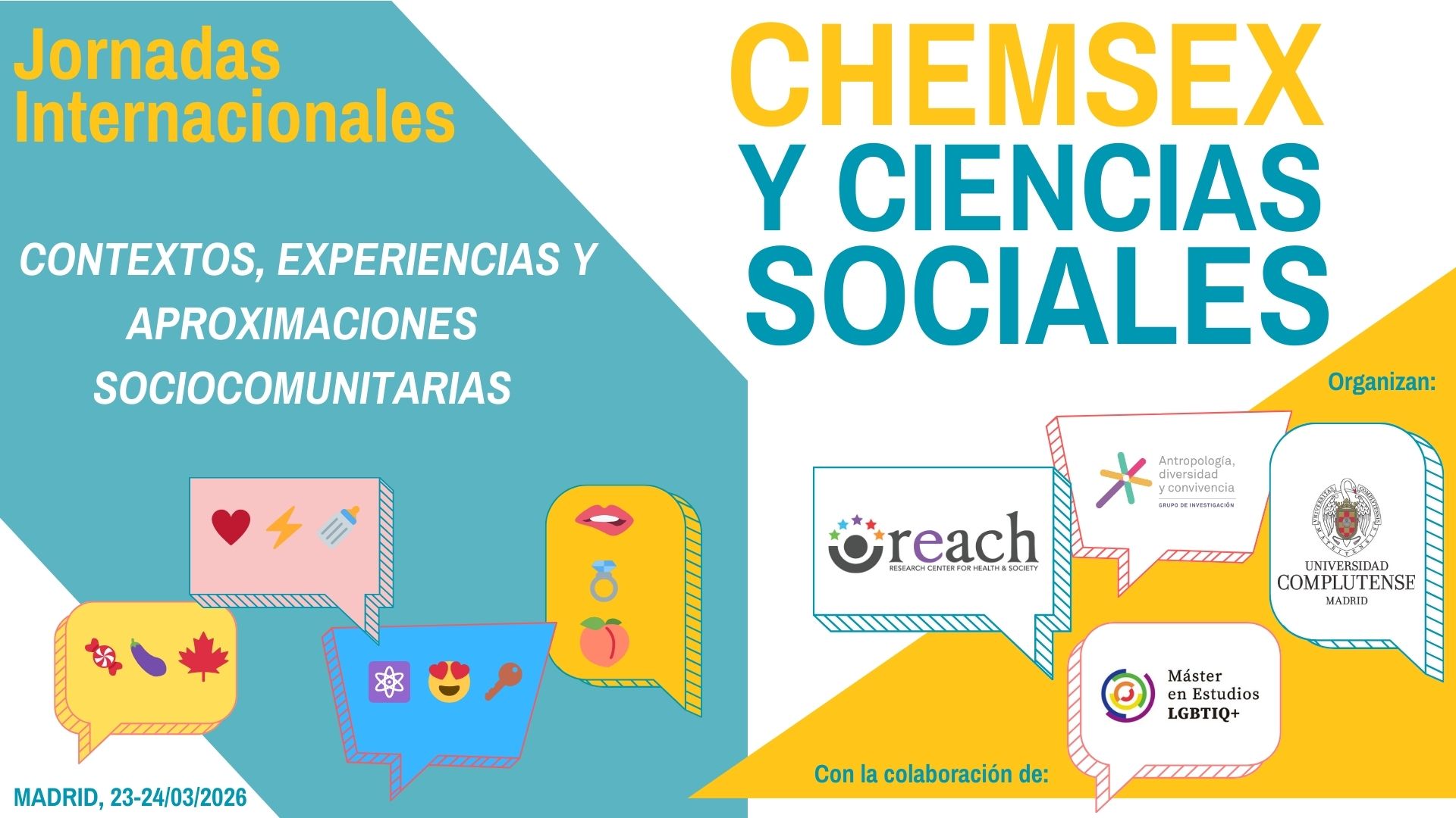 Jornadas Internacionales “Chemsex y ciencias sociales: contextos, experiencias y aproximaciones sociocomunitarias”